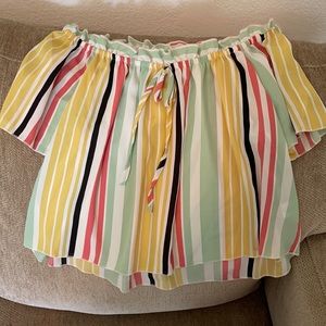 Summer off the shoulder flowy top